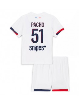 Detské Futbalové oblečenie Paris Saint-Germain Willian Pacho #51 2025-26 Krátky Rukáv - Preč (+ trenírky)